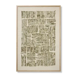 Amber Lewis x Loloi Idlywild Green 3\'-4\" x 5\'-0\" Wall Art