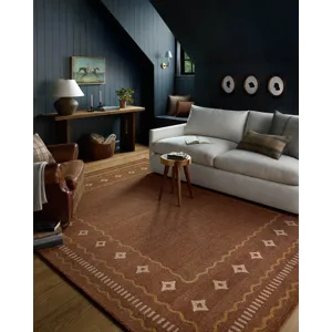 Chris Loves Julia x Loloi Alfie Clay / Spice 2\'-3\" x 3\'-9\" Rug