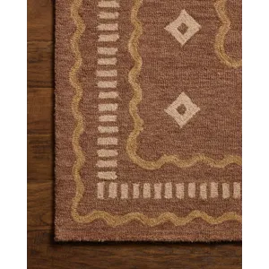 Chris Loves Julia x Loloi Alfie Clay / Spice 2\'-3\" x 3\'-9\" Rug