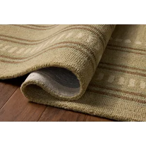 Chris Loves Julia x Loloi Alfie Green / Natural 2\'-6\" x 7\'-6\" Rug