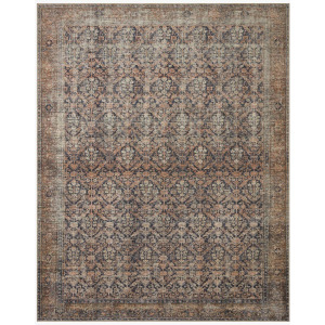 Amber Lewis X Loloi Billie Rug - Ink / Salmon