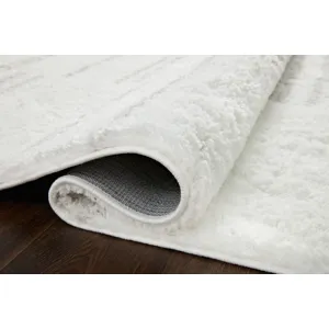 Bliss Shag White / Grey Rug (2' 7" X 12' 0")