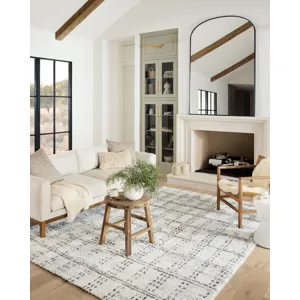Bliss Shag Cream / Grey Rug (5' 3" X 7' 6")