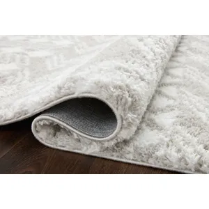 Bliss Shag Grey / White Rug (2' 3" X 4' 0")