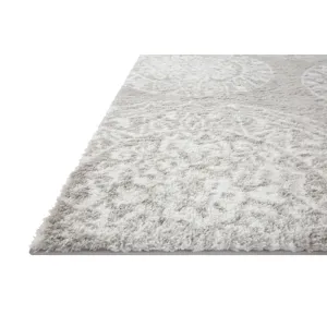 Bliss Shag Grey / White Rug (3'11" X 6')
