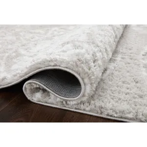 Bliss Shag Grey / White Rug (3'11" X 6')