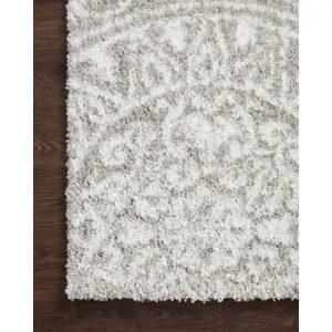 Bliss Shag Grey / White Rug (3'11" X 6')