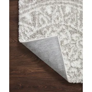 Bliss Shag Grey / White Rug (3'11" X 6')