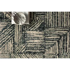 Bowery Midnight / Taupe Rug (2' 3" X 4' 0")