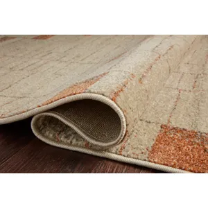 Bowery Tangerine / Taupe Rug (7' 10" X 10')