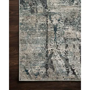 Cascade Taupe / Blue Rug (9' 6" X 13')