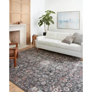 Cassandra Charcoal / Rust Rug (2' 6" X 5' 9")