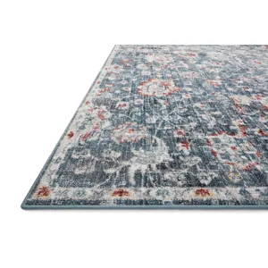Cassandra Blue / Rust Rug (2' 6" X 7' 9")