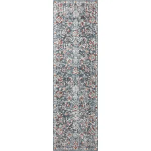 Cassandra Blue / Rust Rug (2' 6" X 7' 9")