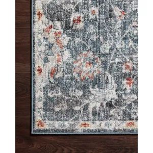 Cassandra Blue / Rust Rug (2' 6" X 7' 9")