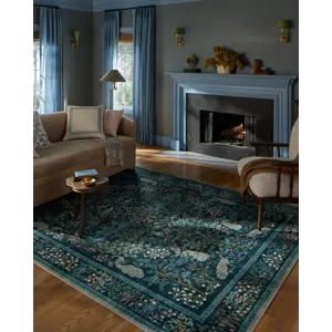 Loloi X Rifle Paper Co. Canopy 3\'-9\" X 3\'-9\" Round Rug