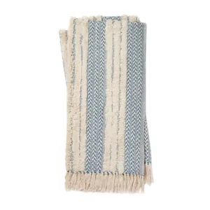 Magnolia Home By Joanna Gaines Colleen Blue / Ivory Throw (4' 2