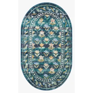 Loloi X Rifle Paper Co. Courtyard 2\'-0\" X 5\'-0\" Rug