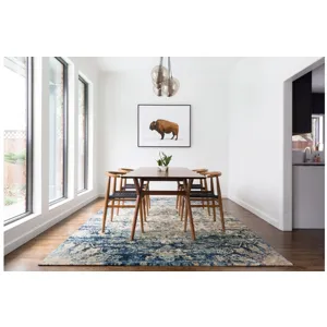 AF-06 BLUE / IVORY (2'7" X 4')