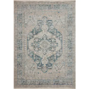 Elise Neutral / Blue Rug (2' 8" X 7' 6")