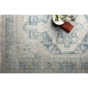 Elise Neutral / Blue Rug (2' 8" X 7' 6")