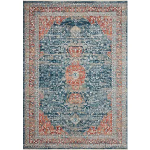 Elise Navy / Red Rug (6' 7" X 9' 9")