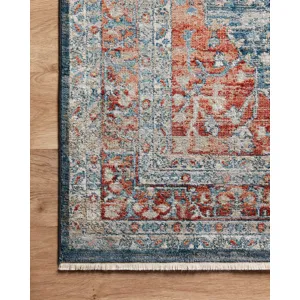 Elise Navy / Red Rug (6' 7" X 9' 9")