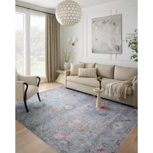 Elysium Denim / Multi Rug (3' 6" X 5' 6")
