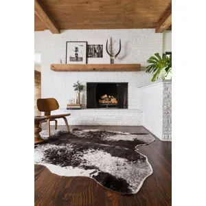 Grand Canyon Ivory / Charcoal Rug (6' 2" X 8')