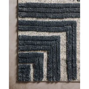 Hagen Blue / White Rug (2' 7" X 7' 8")