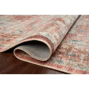 Heidi Terracotta / Aqua Rug (2' 6" X 9' 6")