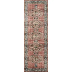 Heidi Spice / Aqua Rug (2' 6" X 7' 6")