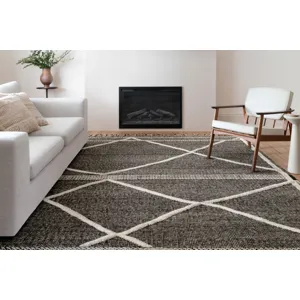 Iman Beige / Charcoal Rug (9' 6" X 13' 6")