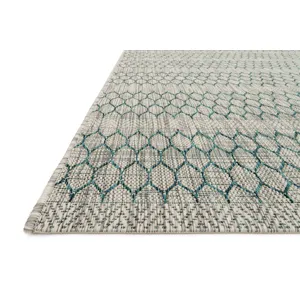 Isle Grey / Teal Rug (9' 2" X 12' 1")