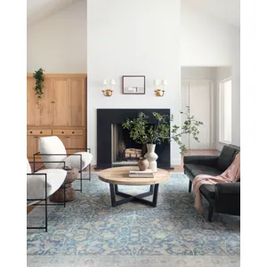 Jules Antique / Sky Rug (18" X 18" Sample)