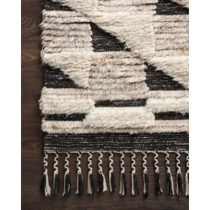Khalid Natural / Black Rug (7' 9" X 9' 9")
