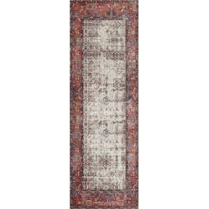 Layla Ivory / Brick Rug (2' 0" X 5' 0")
