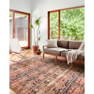 Layla Mocha / Blush Rug (2' 0" X 5' 0")