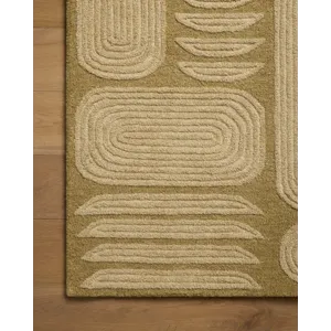 Brigette Romanek x Loloi Madi Light Olive / Oatmeal 5\'-0\" x 7\'-6\" Rug