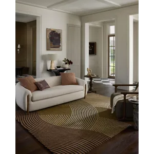Brigette Romanek x Loloi Madi Espresso / Multi 7\'-9\" x 9\'-9\" Rug