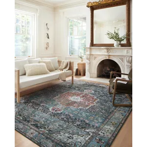 Margot Ocean / Brick Rug (7' 6" X 9' 6")