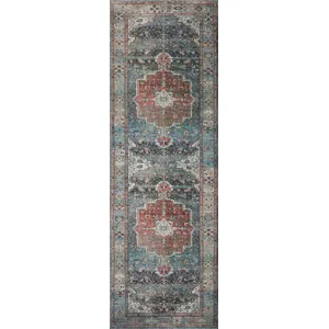 Margot Ocean / Brick Rug (7' 6" X 9' 6")