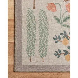 Loloi X Rifle Paper Co. Menagerie 5\'-0\" X 5\'-0\" Round Rug