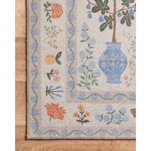 Loloi X Rifle Paper Co. Menagerie 5\'-0\" X 5\'-0\" Round Rug