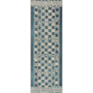 Mika Blue / Ivory Rug (10' 6" X 13' 9")
