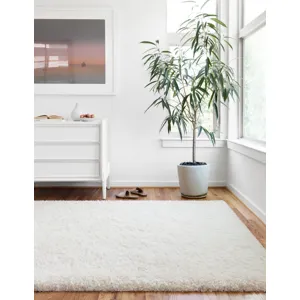 Mila Shag White Rug (9' 3" X 13')