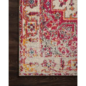 Nadia Ivory / Pink Rug (6' 7" X 9' 2")