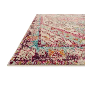 Nadia Aqua / Pink Rug (5' 1" X 7' 7")