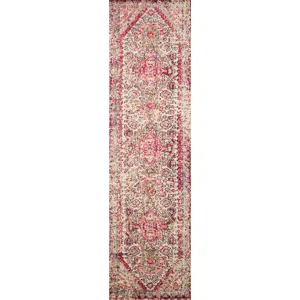Nadia Aqua / Pink Rug (5' 1" X 7' 7")