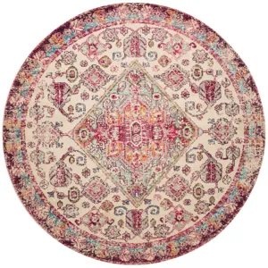 Nadia Aqua / Pink Rug (5' 1" X 7' 7")